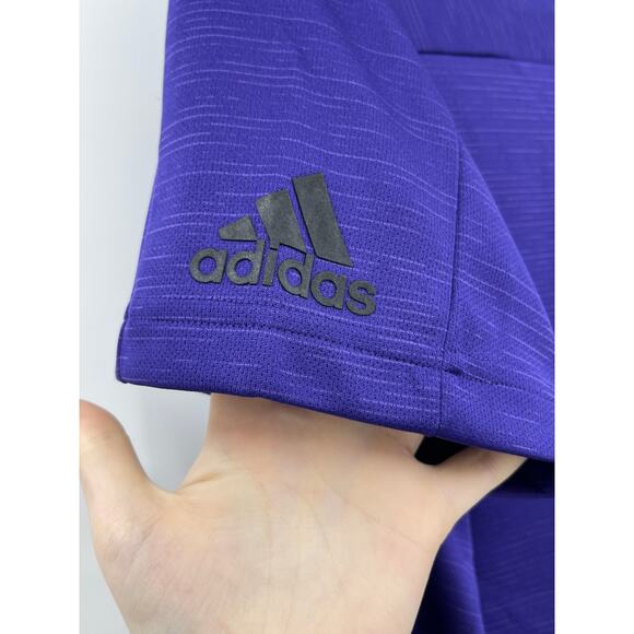 Adidas Womens Performance Polo Shirt Light Stretchy Purple Small NEW - Picture 7 of 10